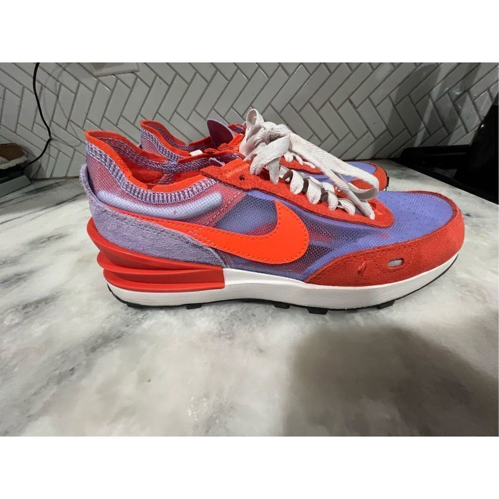 Nike Waffle One Womenâs Sneaker OrangeâPurple DC2533-800 Womens 6.5 US
